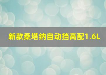 新款桑塔纳自动挡高配1.6L