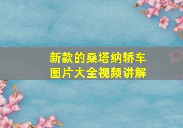 新款的桑塔纳轿车图片大全视频讲解