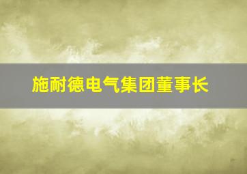 施耐德电气集团董事长