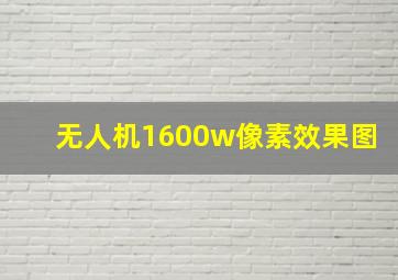 无人机1600w像素效果图