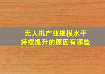 无人机产业规模水平持续提升的原因有哪些