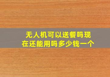 无人机可以送餐吗现在还能用吗多少钱一个