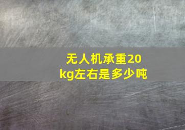 无人机承重20kg左右是多少吨