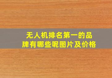 无人机排名第一的品牌有哪些呢图片及价格