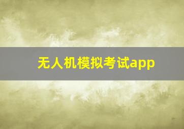 无人机模拟考试app