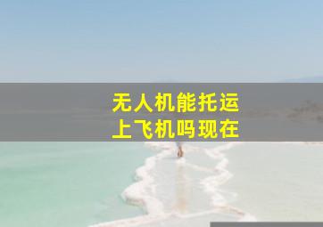 无人机能托运上飞机吗现在