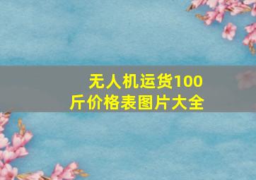 无人机运货100斤价格表图片大全