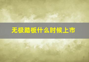 无极踏板什么时候上市