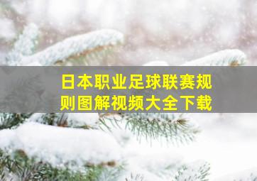 日本职业足球联赛规则图解视频大全下载