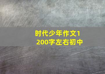 时代少年作文1200字左右初中