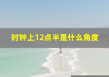 时钟上12点半是什么角度