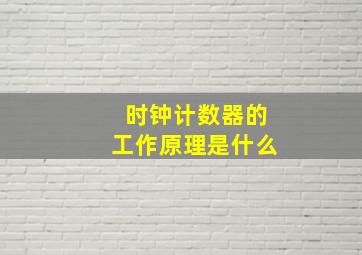 时钟计数器的工作原理是什么