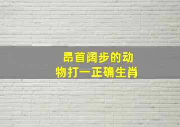 昂首阔步的动物打一正确生肖