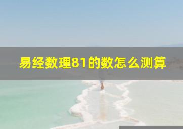 易经数理81的数怎么测算