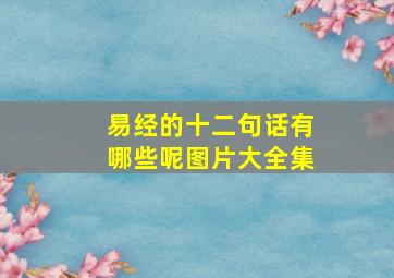 易经的十二句话有哪些呢图片大全集