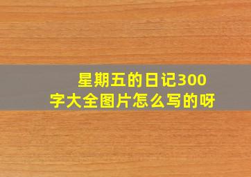 星期五的日记300字大全图片怎么写的呀