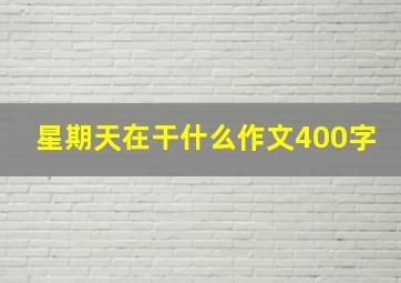 星期天在干什么作文400字