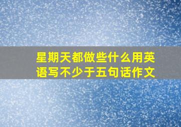 星期天都做些什么用英语写不少于五句话作文