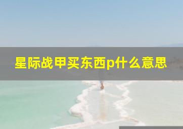 星际战甲买东西p什么意思