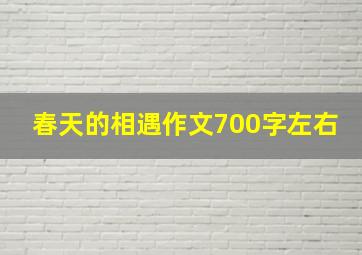 春天的相遇作文700字左右