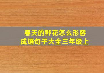 春天的野花怎么形容成语句子大全三年级上