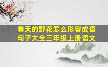 春天的野花怎么形容成语句子大全三年级上册语文