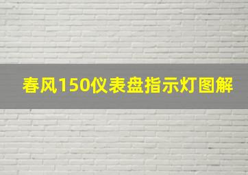 春风150仪表盘指示灯图解