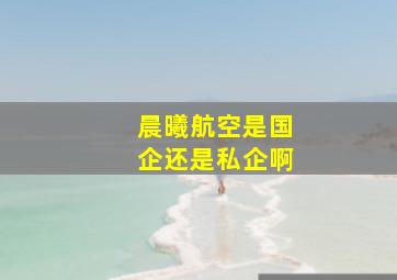 晨曦航空是国企还是私企啊