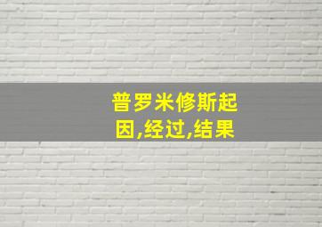 普罗米修斯起因,经过,结果