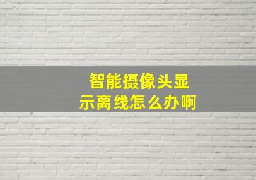 智能摄像头显示离线怎么办啊