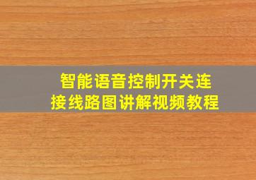 智能语音控制开关连接线路图讲解视频教程