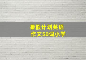 暑假计划英语作文50词小学