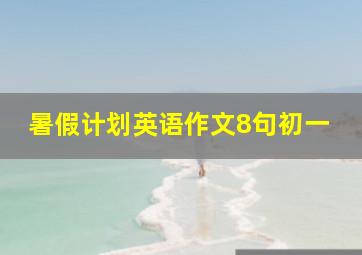 暑假计划英语作文8句初一