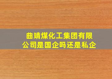 曲靖煤化工集团有限公司是国企吗还是私企