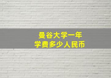 曼谷大学一年学费多少人民币