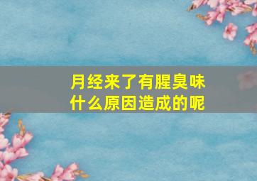 月经来了有腥臭味什么原因造成的呢