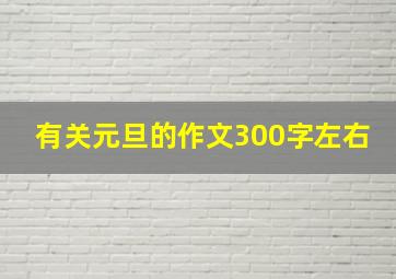 有关元旦的作文300字左右