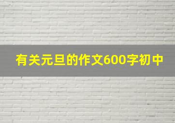 有关元旦的作文600字初中