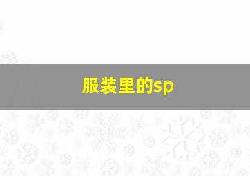 服装里的sp