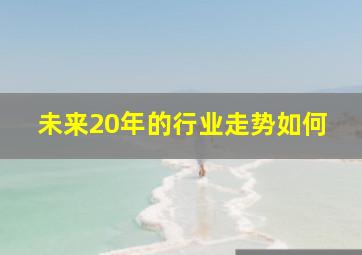 未来20年的行业走势如何