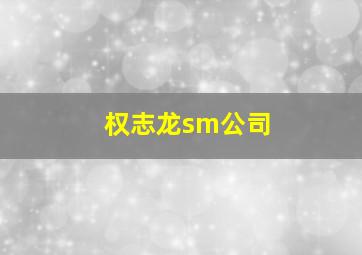 权志龙sm公司