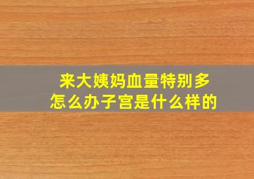 来大姨妈血量特别多怎么办子宫是什么样的