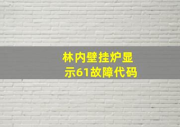 林内壁挂炉显示61故障代码