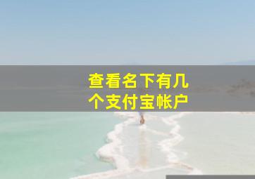 查看名下有几个支付宝帐户