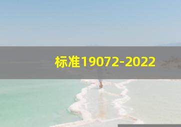 标准19072-2022