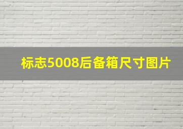 标志5008后备箱尺寸图片