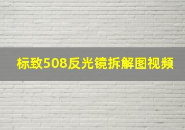 标致508反光镜拆解图视频