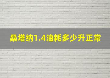 桑塔纳1.4油耗多少升正常