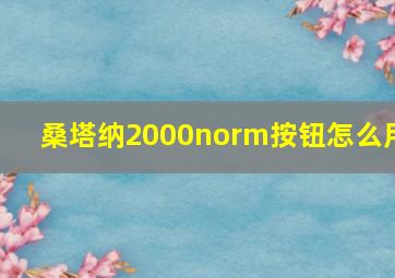 桑塔纳2000norm按钮怎么用