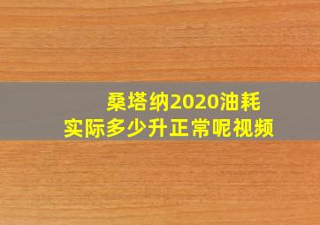 桑塔纳2020油耗实际多少升正常呢视频